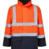 Portwest S779 Bizflame Rain Hi-Vis Constrast FR Jacket in Orange/Navy
