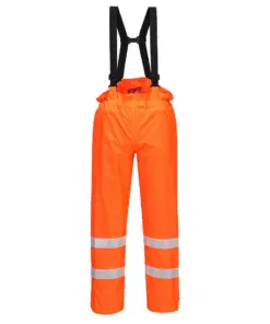 Portwest S780 Bizflame Rain Hi-Vis FR Shell Trousers in Orange