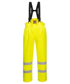Portwest S780 Bizflame Rain Hi-Vis FR Shell Trousers in Yellow