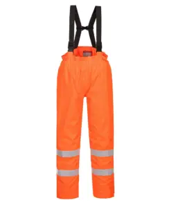 Portwest S781 Bizflame Rain Hi-Vis FR Trousers in Orange