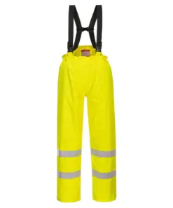 Portwest S781 Bizflame Rain Hi-Vis FR Trousers in Yellow