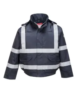 Portwest S783 Bizflame Rain FR Winter Bomber Jacket in Navy