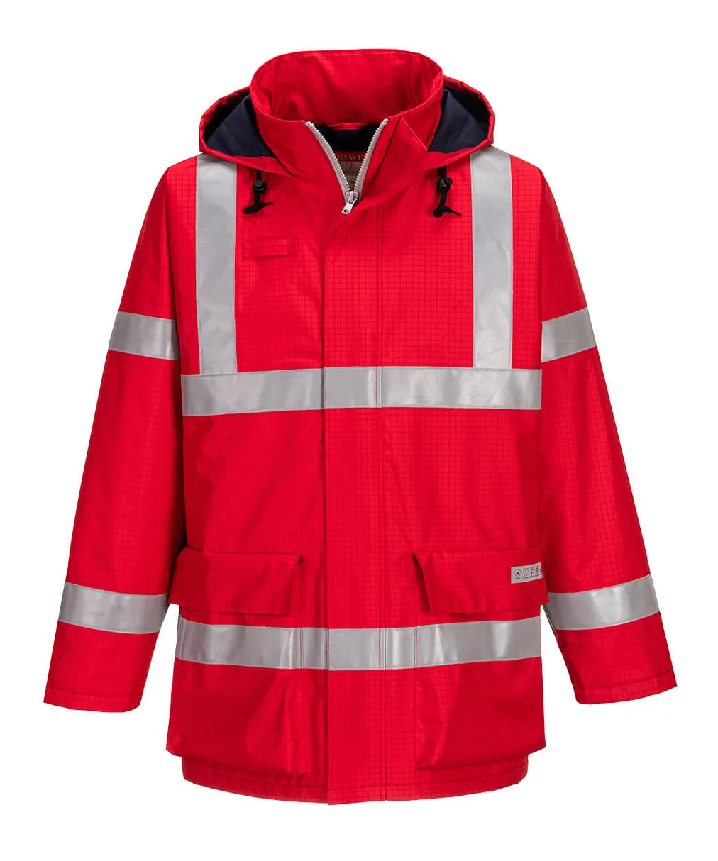 Portwest S785 Bizflame Rain FR Winter Jacket in Red