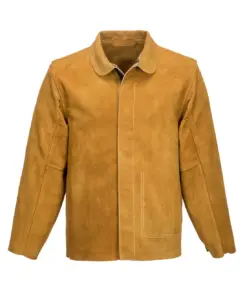 Portwest SW34 FR Leather Welding Jacket in Tan