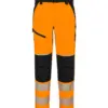 Portwest T141 PW3 Hi-Vis Women's Stretch Trouser in Orange/Black
