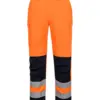 Portwest T143 Hi-Vis Lightweight Mesh Panel Trousers in Orange/Navy