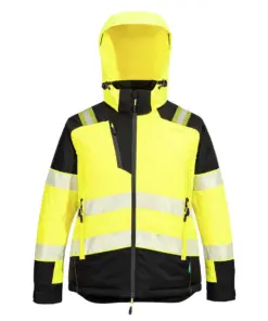 Portwest T162 PW3 Hi-Vis Women's Winter Jacket in Yellow/Black
