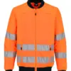 Portwest T164 Hi-Vis Mesh Panel Work Jacket in Orange/Navy