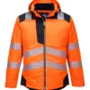 Portwest T400 PW3 Hi-Vis Winter Jacket in Orange/Black