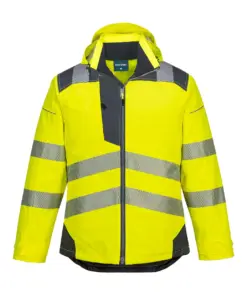 Portwest T400 PW3 Hi-Vis Winter Jacket in Yellow/Grey