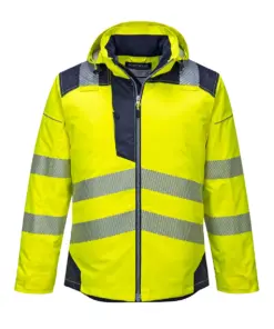 Portwest T400 PW3 Hi-Vis Winter Jacket in Yellow/Navy
