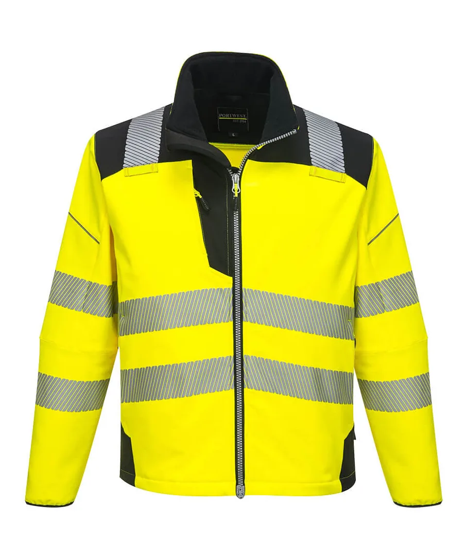 Portwest T402 PW3 Hi-Vis Softshell (3L) in Yellow/Black