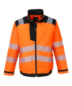 Portwest T500 PW3 Hi-Vis Work Jacket in Orange/Black