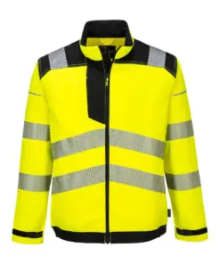 Portwest T500 PW3 Hi-Vis Work Jacket in Yellow/Black