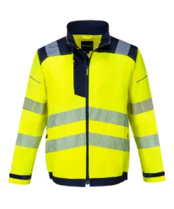 Portwest T500 PW3 Hi-Vis Work Jacket in Yellow/Navy
