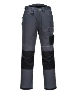 Portwest T601 PW3 Work Trousers in Zoom Grey/Black