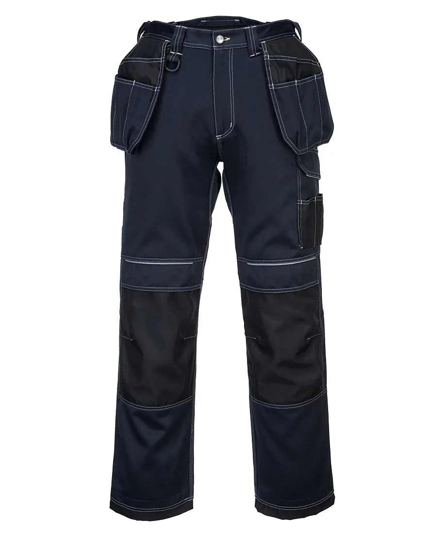 Portwest T602 PW3 Holster Work Trousers in Navy/Black