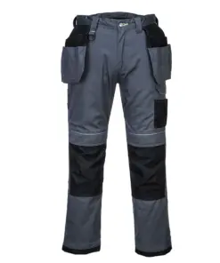 Portwest T602 PW3 Holster Work Trousers in Zoom Grey/Black