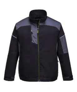 Portwest T603 PW3 Work Jacket in Black/Zoom Grey