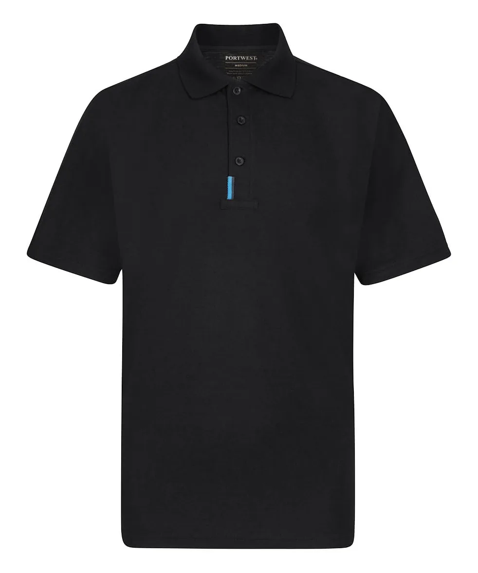 Portwest T720 WX3 Polo Shirt in Black