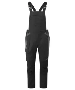 Portwest T746 WX3 Industrial Wash Bib and Brace in Black