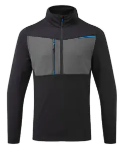 Portwest T755 WX3 Half Zip Tech Fleece in Black