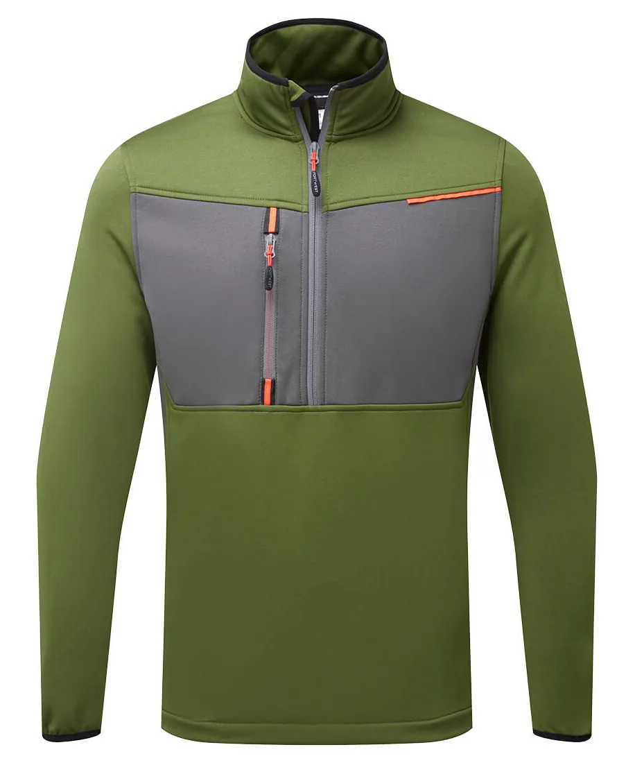 Portwest T755 WX3 Half Zip Tech Fleece in Olive Green