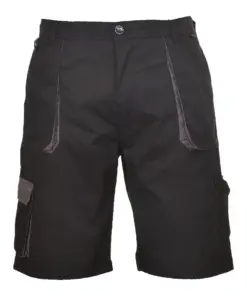 Portwest TX14 Portwest Texo Contrast Shorts in Black