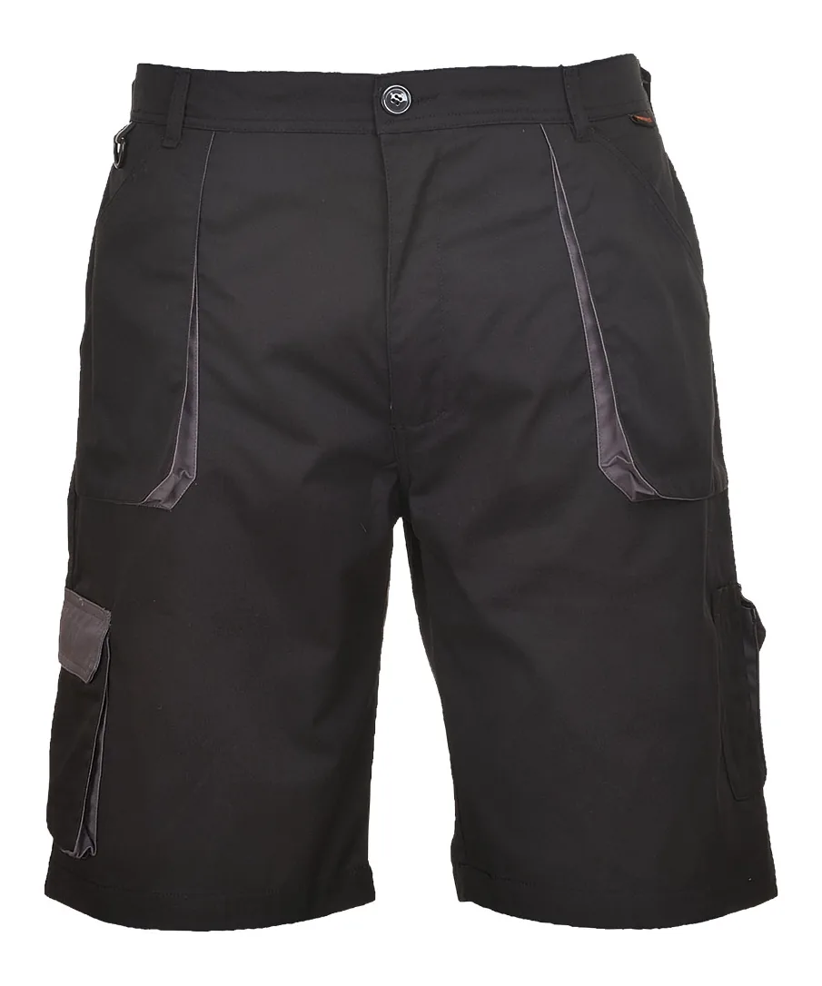 Portwest TX14 Portwest Texo Contrast Shorts in Black