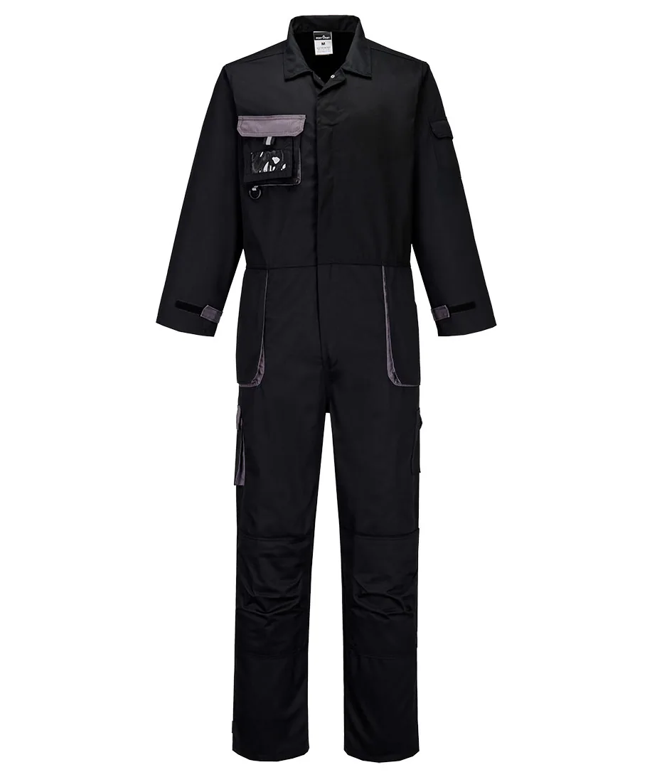 Portwest TX15 Portwest Texo Contrast Coverall in Black