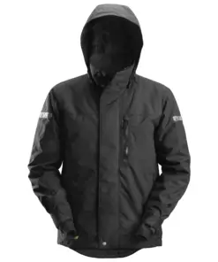 Snickers 1102 AllroundWork Waterproof 37.5® Insulated Jacket in Black/Black
