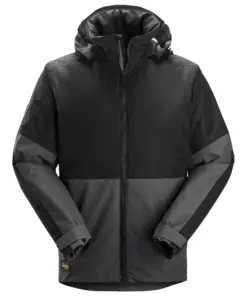 Snickers 1104 AllroundWork Waterproof Insulated Jacket in Steel Grey/Black