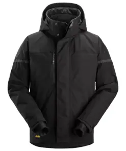 Snickers 1112 AllroundWork Waterproof Insulated Jacket in Black/Black