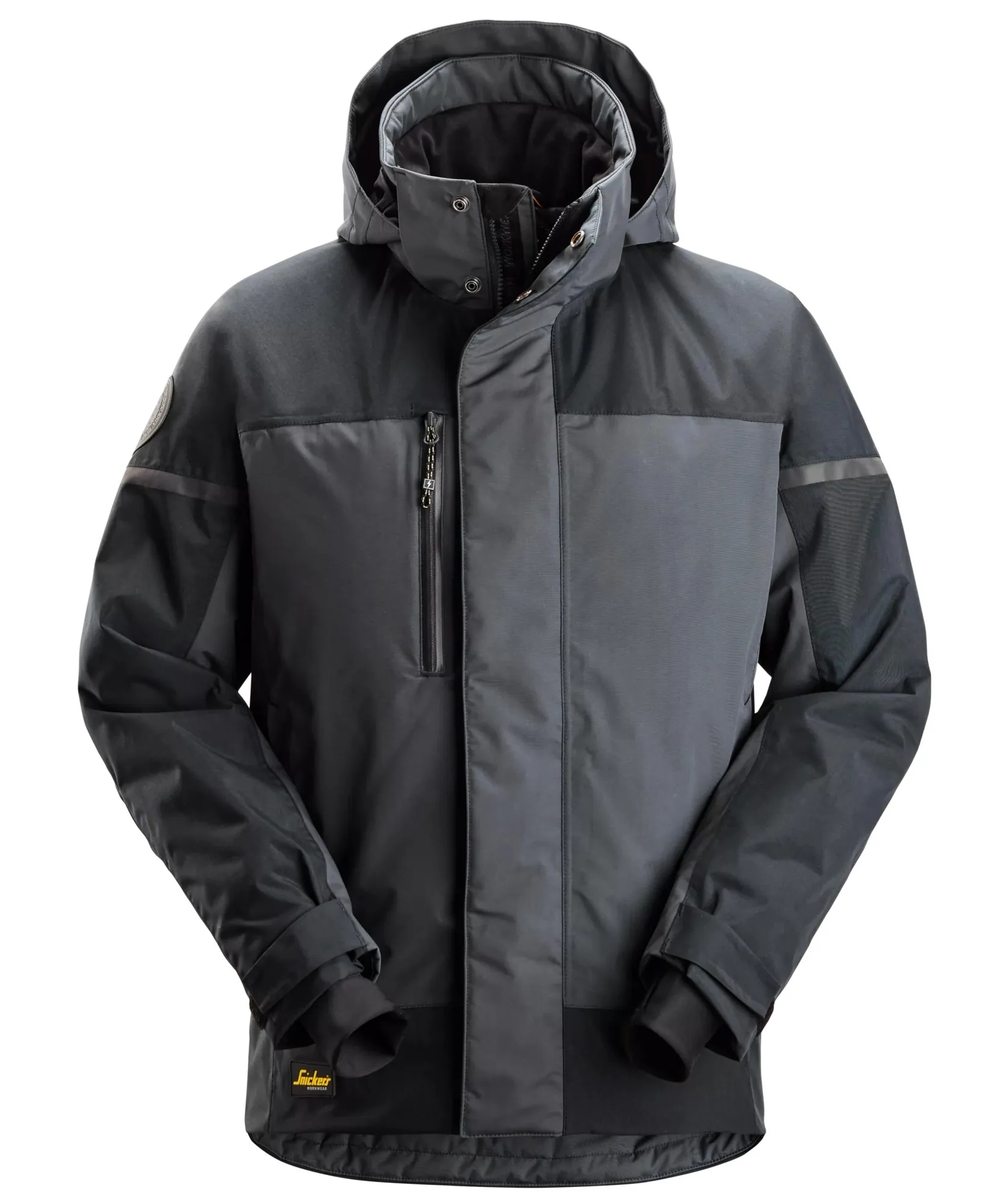 Snickers 1112 AllroundWork Waterproof Insulated Jacket in Steel Grey/Dark Steel Grey