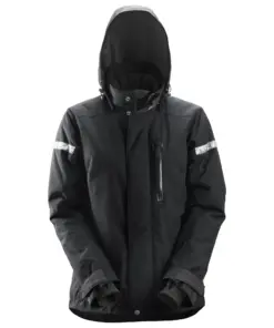Snickers 1127 AllroundWork Women's Waterproof 37.5® Insulated Jacket in Black/Black
