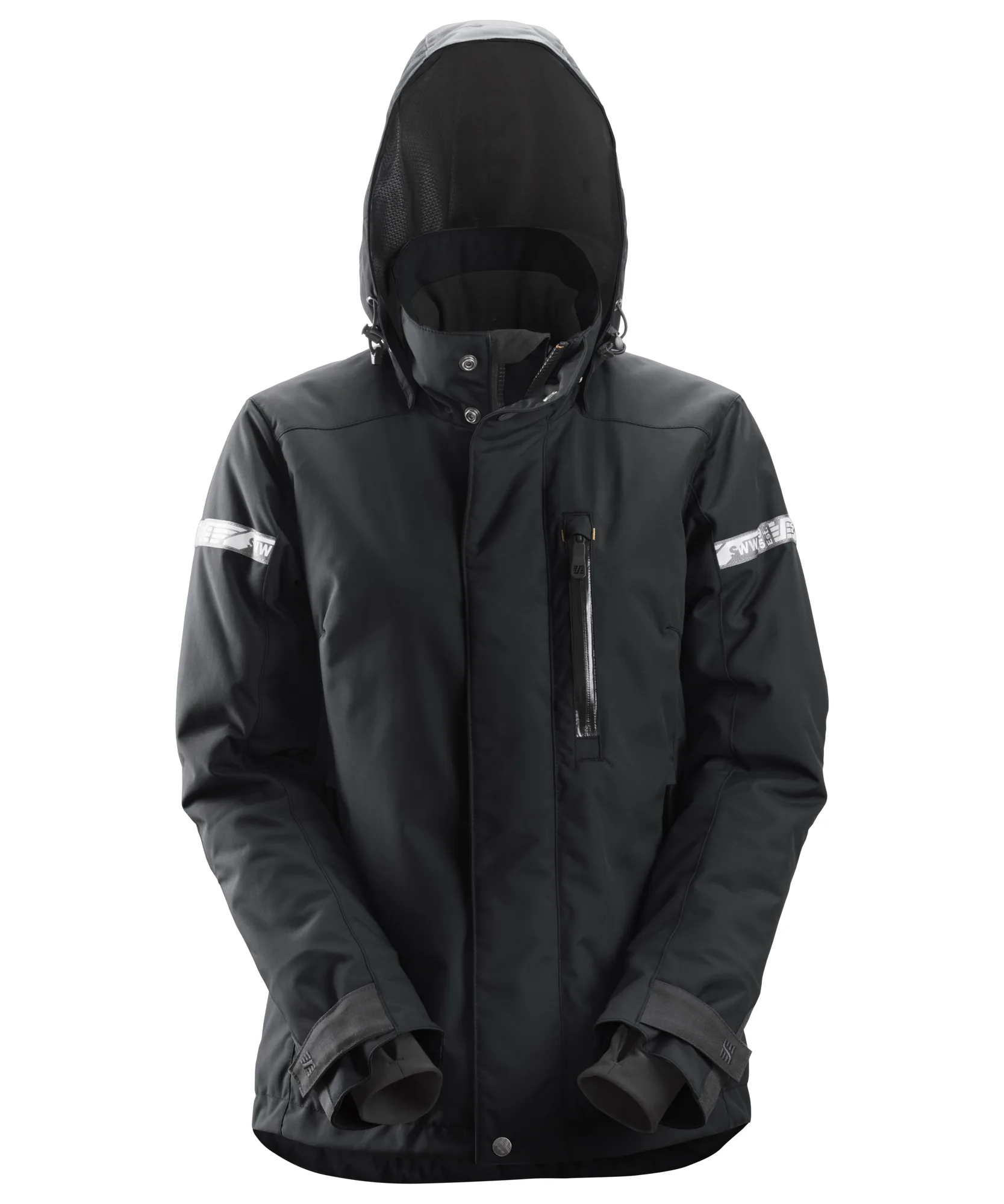 Snickers 1127 AllroundWork Women's Waterproof 37.5® Insulated Jacket in Black/Black