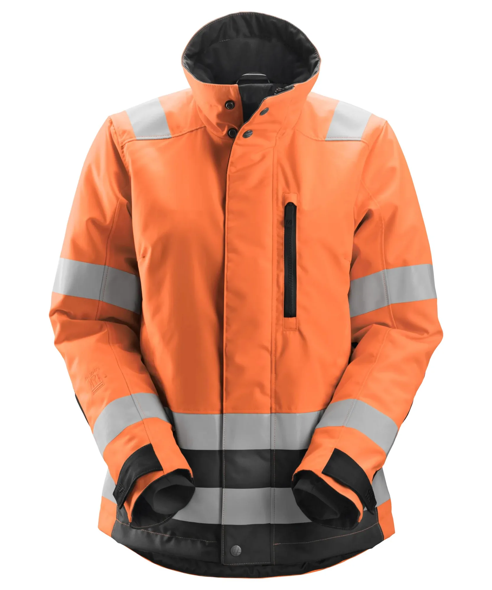 Snickers 1137 High-Vis Class 2/3 Women's 37.5® Insulated Jacket in High Visibility Orange/Black