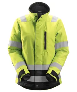 Snickers 1137 High-Vis Class 2/3 Women's 37.5® Insulated Jacket in High Visibility Yellow/Black