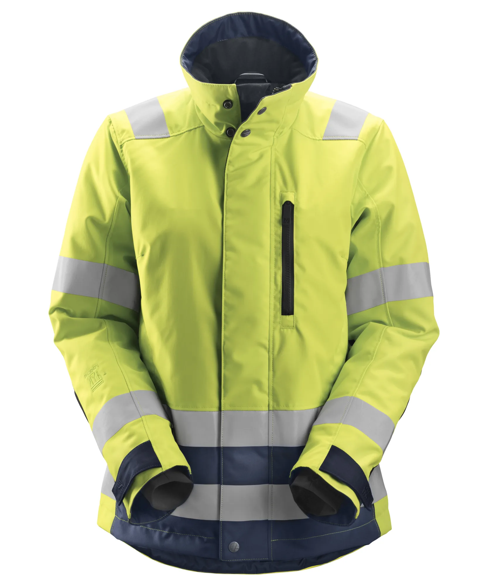 Snickers 1137 High-Vis Class 2/3 Women's 37.5® Insulated Jacket in High Visibility Yellow/Navy