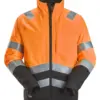 Snickers 1153 High-Vis Class 2/3 Winter Jacket in High Visibility Orange/Black
