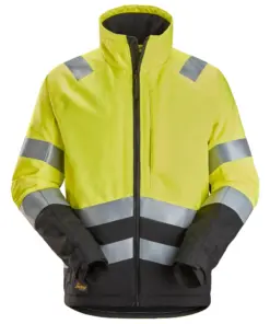 Snickers 1153 High-Vis Class 2/3 Winter Jacket in High Visibility Yellow/Black