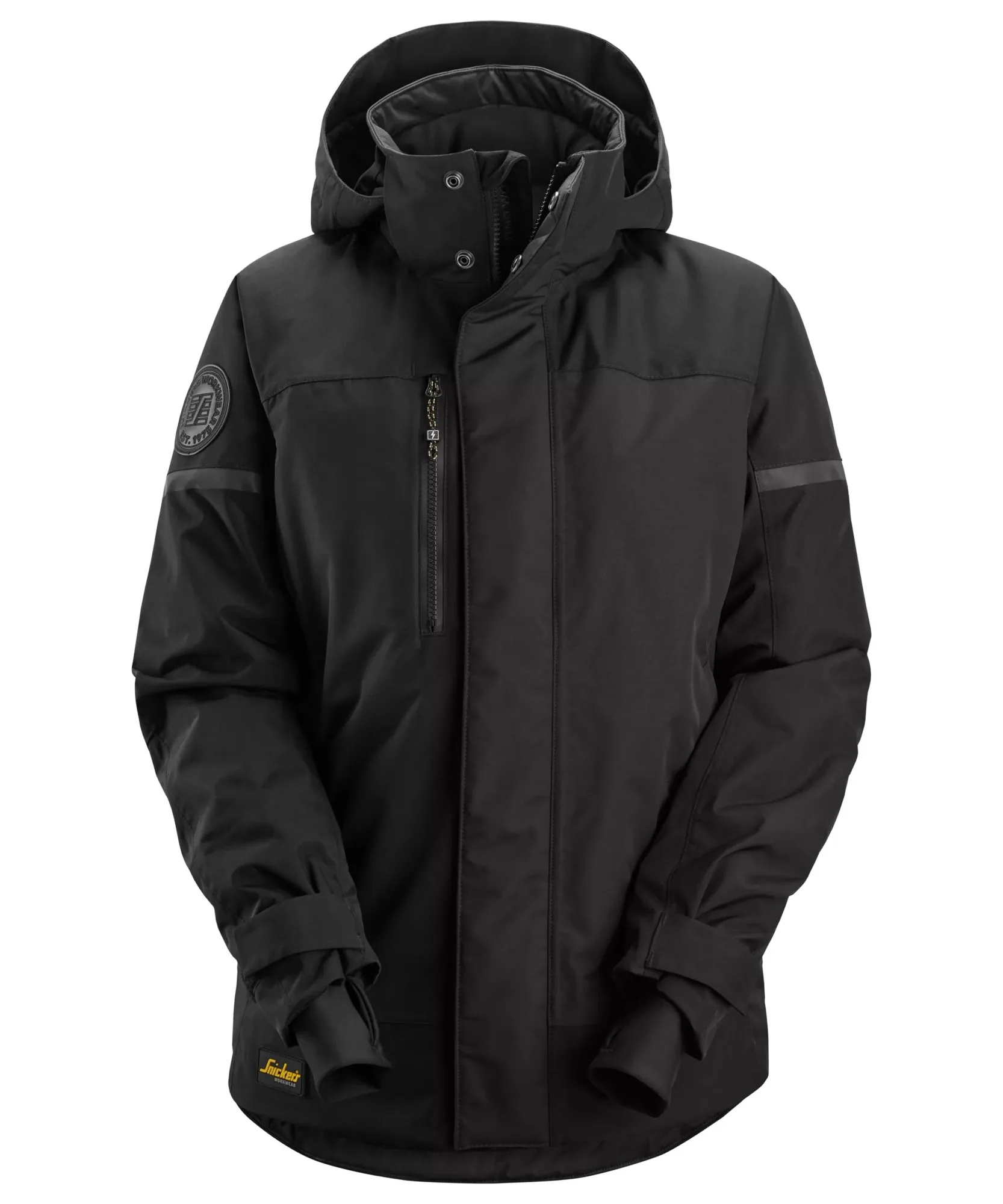 Snickers 1177 AllroundWork Women's Waterproof Insulated Jacket in Black/Black