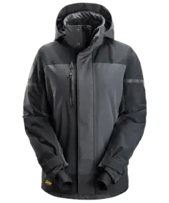 Snickers 1177 AllroundWork Women's Waterproof Insulated Jacket in Steel Grey/Dark Steel Grey