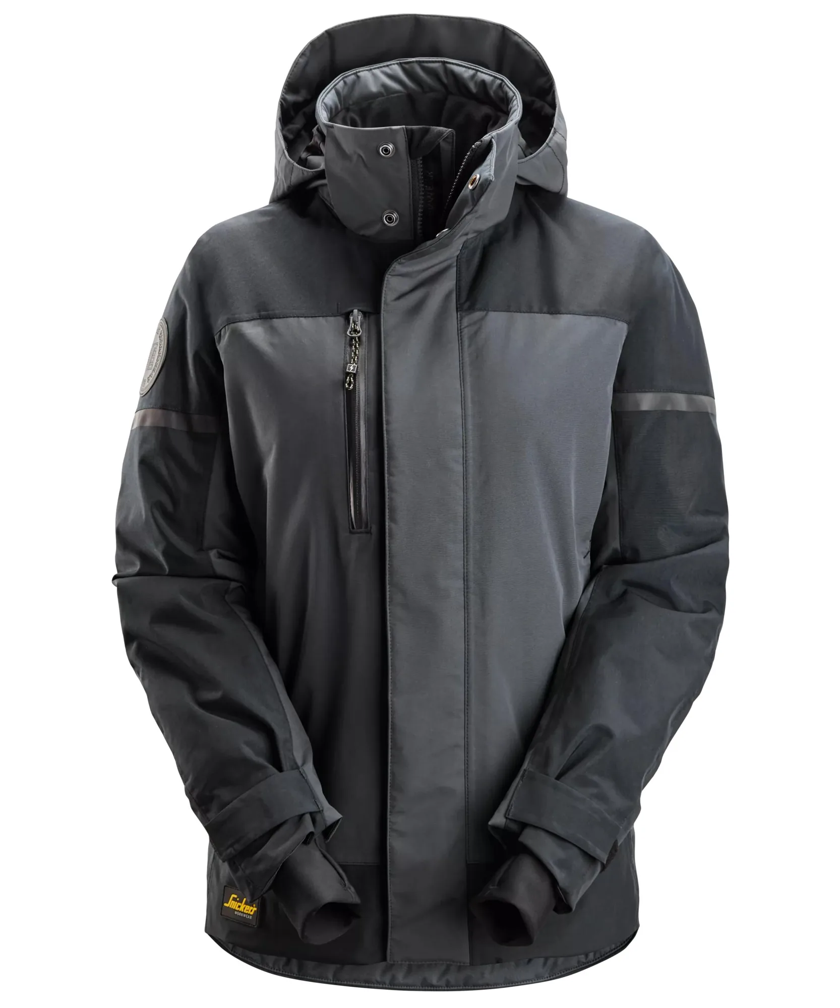 Snickers 1177 AllroundWork Women's Waterproof Insulated Jacket in Steel Grey/Dark Steel Grey
