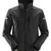 Snickers 1200 AllroundWork Softshell Jacket in Black/Black