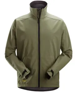Snickers 1205 AllroundWork Windproof Softshell Jacket in Khaki Green
