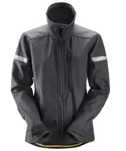 Snickers 1207 AllroundWork Women's Softshell Jacket in Steel Grey/Black