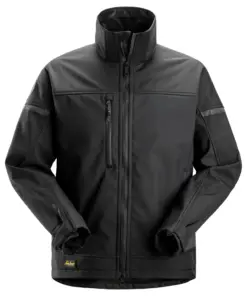 Snickers 1216 AllroundWork Softshell Stretch Jacket in Black/Black