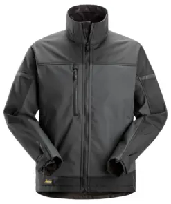 Snickers 1216 AllroundWork Softshell Stretch Jacket in Steel Grey/Dark Steel Grey