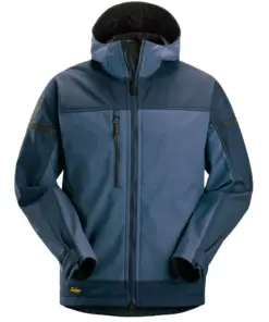 Snickers 1226 AllroundWork Hooded Softshell Stretch Jacket in Navy/Dark Navy